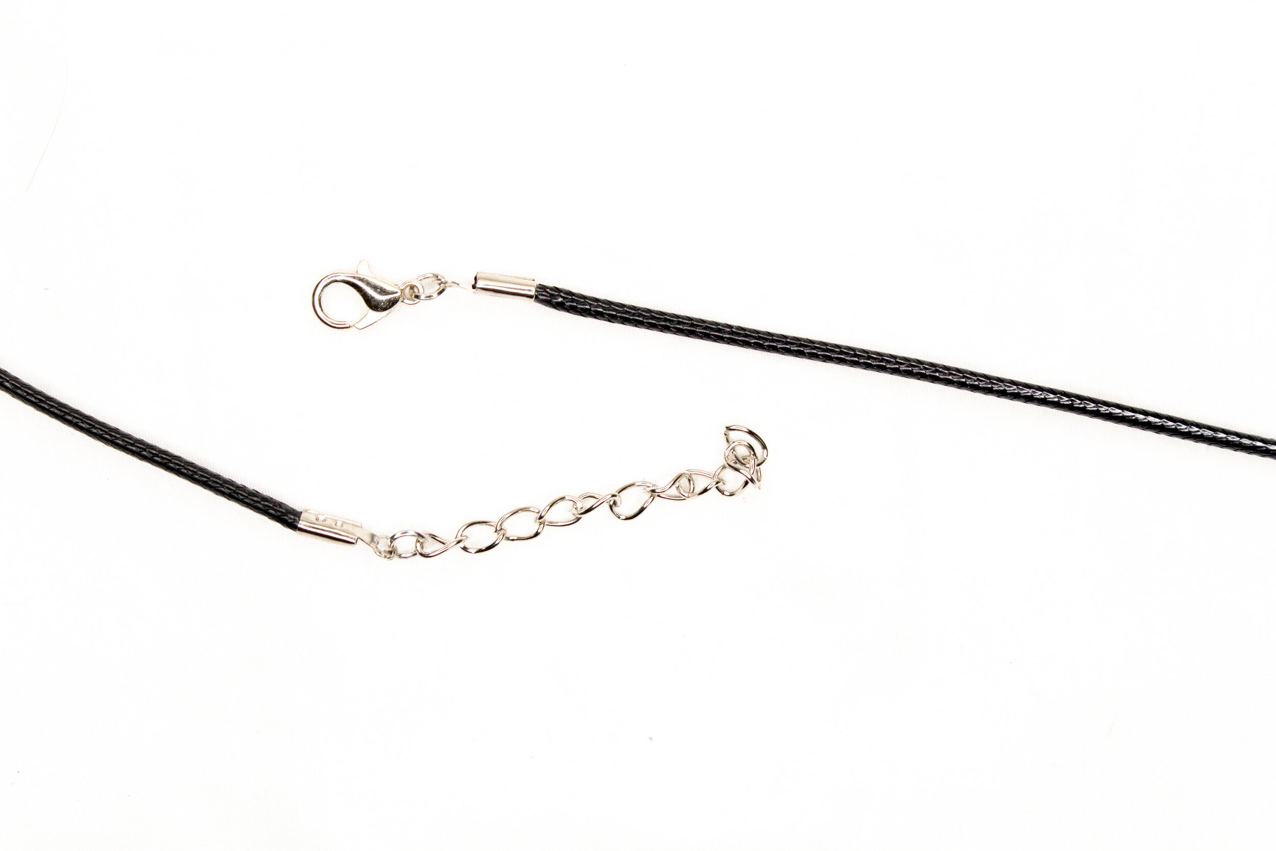 Add a Chain, 24” Black Leather Braided Cord Rope, Silver Clasp — Mae  Marvelle